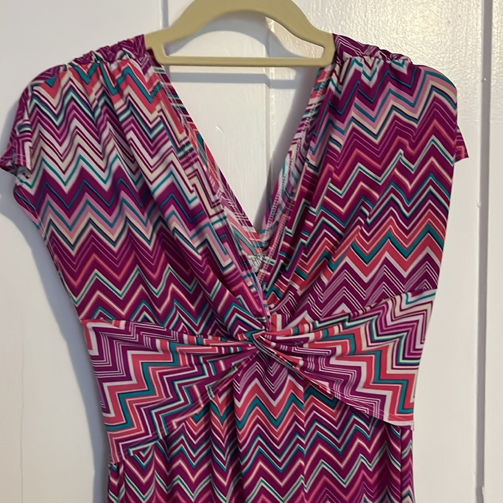 Christin Michael zigzag colorful dress small